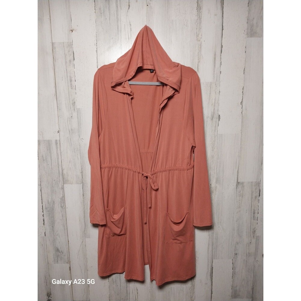 Torrid Hooded Anorak Soft Wrinkle-Resistant Cupro Rusty Brown Size 2X